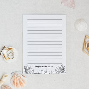 KDP Printable Ocean Themed Stationery Set for Kids, Under the Sea ...