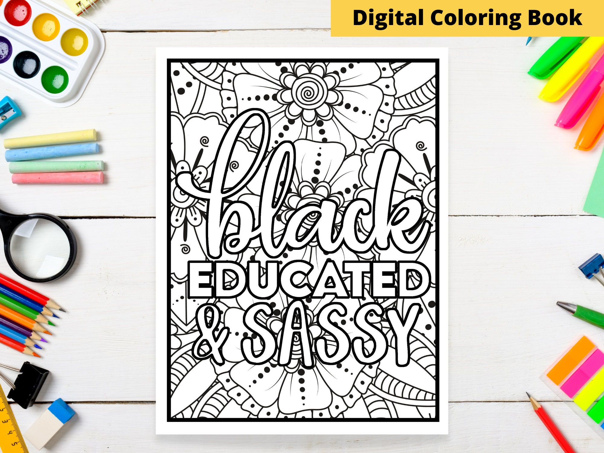 30 Page Coloring Book for Black Women and Girls Black and Brown Girls ...