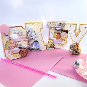 Winnie the Pooh 3D letters, Winnie the Pooh Party Decorations, Winnie the Pooh Birthday Party, Classic Winnie the Pooh Party theme