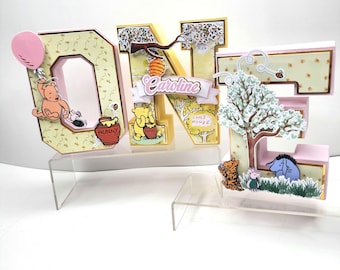 Winnie Puuh als 3D-Buchstaben für die Geburtstagsparty