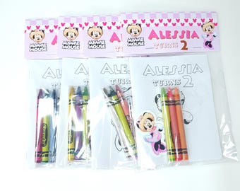 Minnie Mouse Coloring Book: Farm Birthday Party Favors