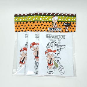 Libro para colorear de Bam Bam Picapiedra: recuerdos para fiestas de cumpleaños