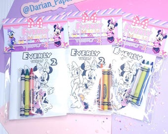 Minnie and Daisy Coloring Books, Minnie Mouse Party Decorations, Daisy Duck Birthday Party, Minnie and Daisy Birthday Party, Minnie Party