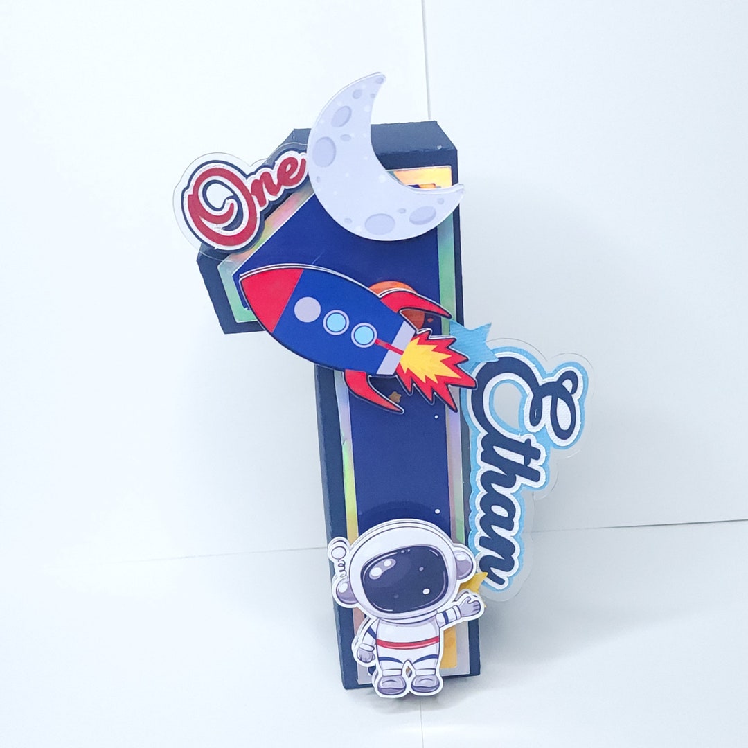 Half Birthday Crown - "Half Way Around The Sun" Space Themed 6 Month Birthday Hat