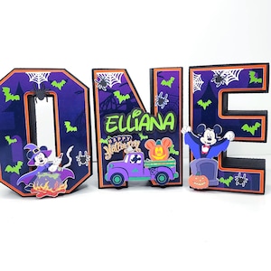 Halloween Mickey Mouse 3D letters, Halloween Mickey Party Decorations, Mickey Mouse 3D letters, Halloween Mickey Birthday theme Decorations