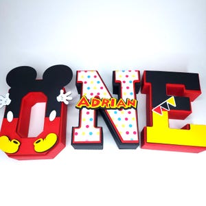 Mickey Mouse 3D letters, Mickey Mouse Party Decorations, Mickey Mouse Birthday Decorations, Mickey Mouse Party theme, Mickey Party theme