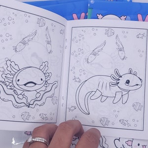 Axolotl Coloring Book, Axolotl Coloring Pages, Axolotl Party Decoration