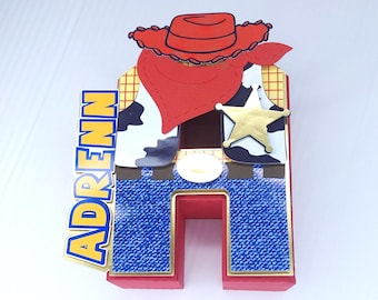 Woody Toy Story 3D Letter: Cardstock Birthday Party Decoration