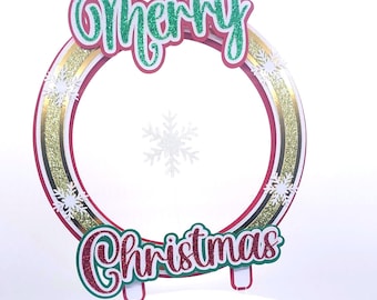 Adorno navideño con brillantina para tarta: decoración para fiestas navideñas