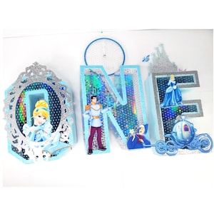 Cinderella 3D letters, Cinderella Party Decorations, Cinderella Birthday Party, Cinderella Birthday Decorations, Princess Cinderella theme