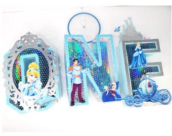 Cinderella 3D Letter: Princess Birthday Party Decoration