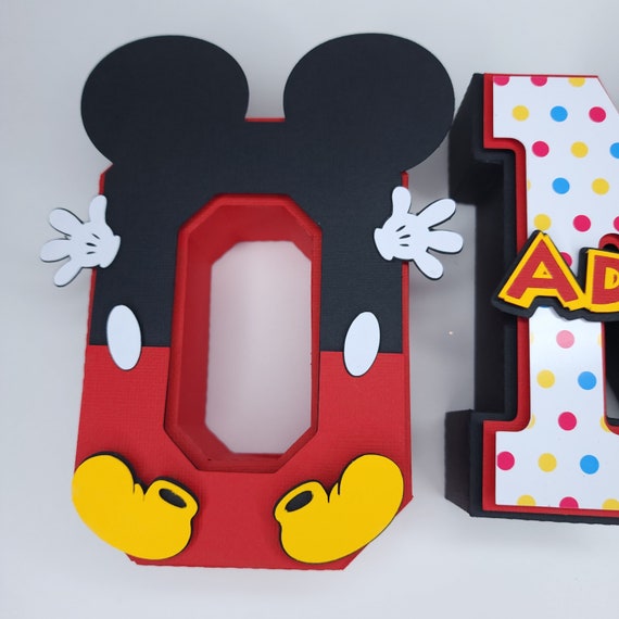 Mickey Mouse 3D Letters, Mickey Mouse Party Decorations, Mickey Mouse  Birthday Decorations, Mickey Mouse Party Theme, Mickey Party Theme 