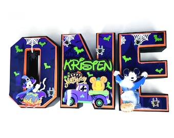 Halloween Mickey Mouse 3D Letters: Birthday Party Decor