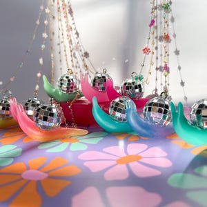 Disco Snail Figurine Suncatcher, Dopamine Decor, Rainbow Snail Figurine, Neon Home Decor, Kawaii Decor, Sun Catcher Window Figurine, Funky image 20