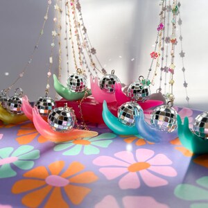 Disco Snail Figurine Suncatcher, Dopamine Decor, Rainbow Snail Figurine, Neon Home Decor, Kawaii Decor, Sun Catcher Window Figurine, Funky image 19