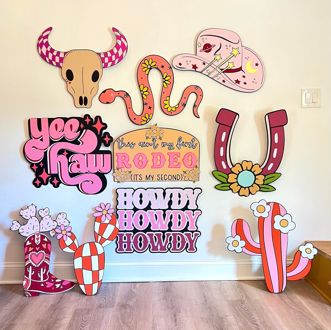 2ft Cowgirl Party Cutouts, Rodeo Birthday, Western Party Decorations ...