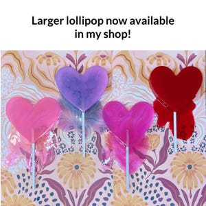 Heart Lollipop Wall Art, Fake Food Decor, Pop Art Sculpture, Resin Candy Art, Dopamine Decor, 3D Wall Art, Bright Decor, Dripping Art image 10