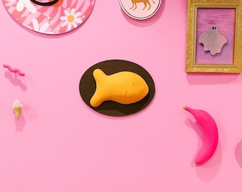Large Trophy Fish Wall Hanging Dopamine Decor Fake Food Gift Idea Friend Nostalgic Maximalist Gallery Wall Decor Eclectic Food Art Cracker