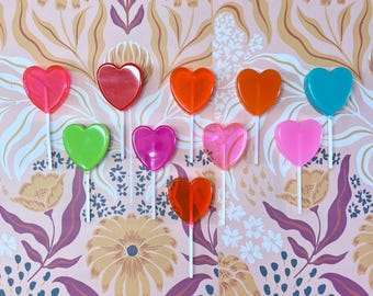 Pop Art Heart Lollipop Wall Art, Fake Food Decor, Pop Art Sculpture, Resin Candy Art, Dopamine Decor, 3D Wall Art, Bright Decor