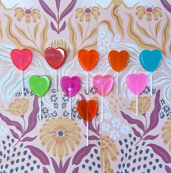 Pop Art Heart Lollipop Wall Art, Fake Food Decor, Pop Art Sculpture, Resin Candy Art, Dopamine Decor, 3D Wall Art, Bright Decor