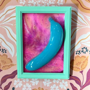 Banana Wall Art, Fake Banana , Dopamine Decor, Dripping Wall Art, Fake Food Wall Hanging, Weird Decor, Maximalist, Faux Food Art, Eclectic