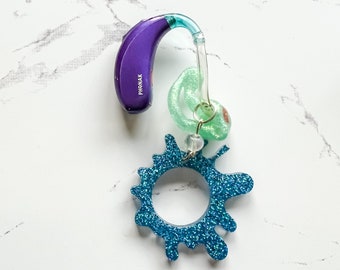 Splat Hearing Aid Charms | Slime | Hearing Aid Charm