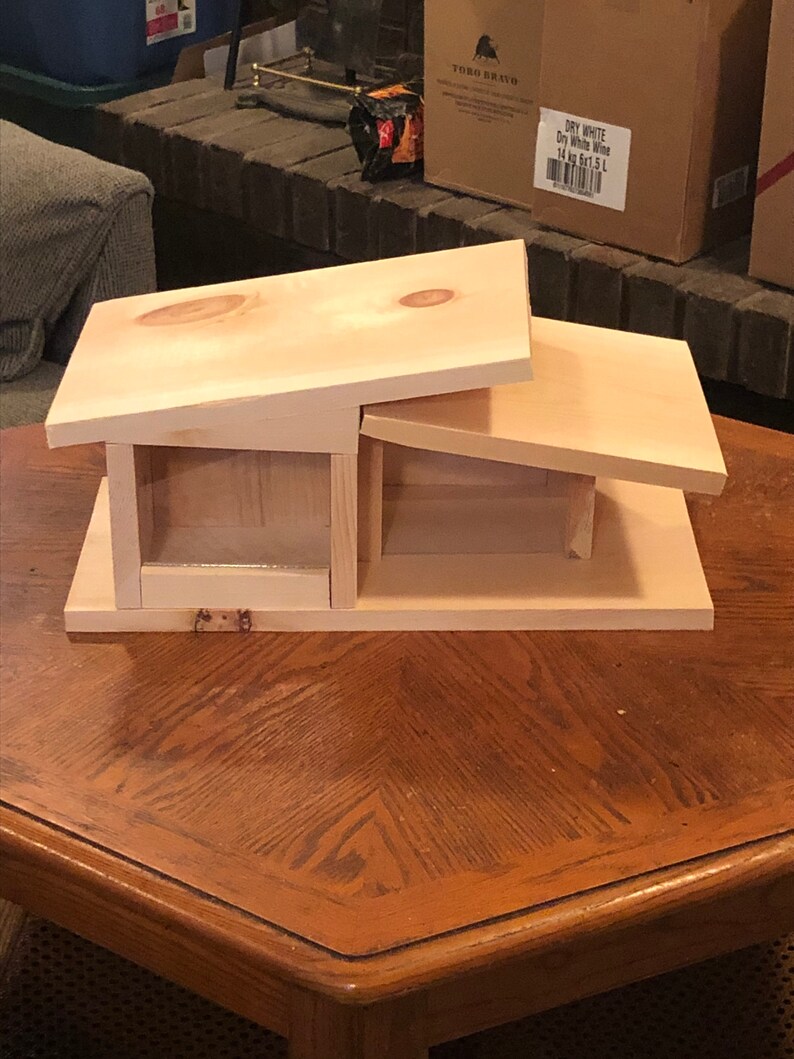 Midcentury Modern Double Birdhouse Etsy