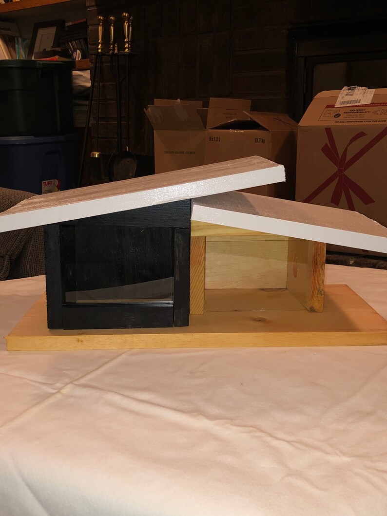 Midcentury Modern Double Birdhouse Etsy