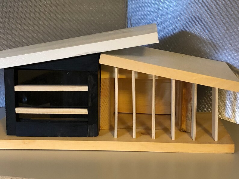 Midcentury Modern Double Birdhouse Etsy