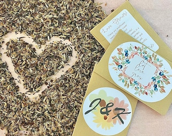 Personalized Wildflower Seed Packet Favors: Weddings, Showers