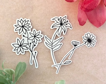 Custom Birth Month Flower Stickers: Personalized Floral Decals