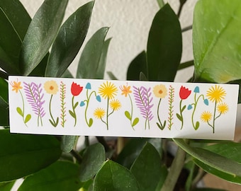 Floral Wrap Sticker: Springtime Flowers for Laptop, Journal