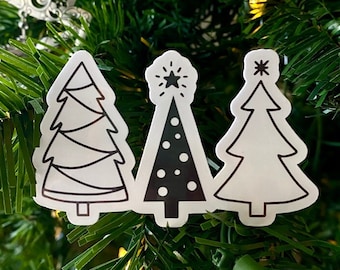 Christmas Tree Sticker: Waterproof Holiday Decal