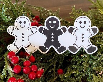Gingerbread Man Sticker: Waterproof Holiday Decal