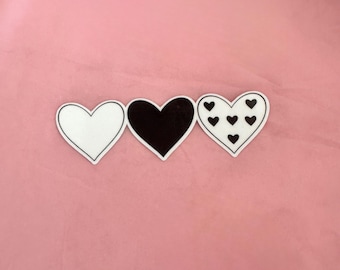 Waterproof Heart Sticker, Laminated Vinyl Decal
