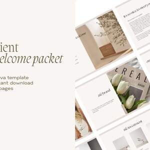 Client Welcome Packet, Canva Editable Templates, New Business Welcome Kit, Canva Templates