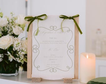 Mini Wooden Frame for Signage – 8x10 Natural Wood Stain, Freestanding for Wedding or Event
