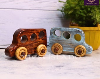 Petite voiture en bois - Beau style classique pour cadeau, décoration