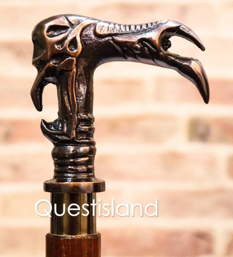 Alien Head Handle Walking Stick: Victorian Foldable Cane, Collectible ...