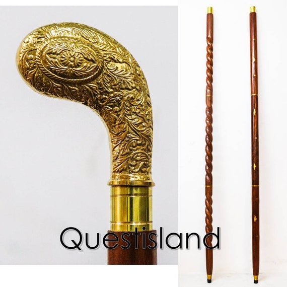 Brass Handle Walking Canes Sticks