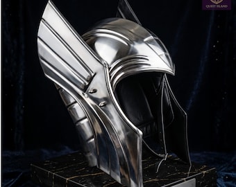 Thorr Ragnarok Steel Helmet, Wearable with Liner and Chin Strap Halloween Gift