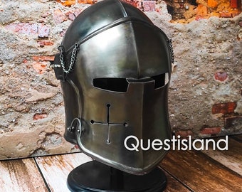 Details about    Medieval Barbuta Helmet Knights Templar Crusader Armour Helmet Helloween gift 
