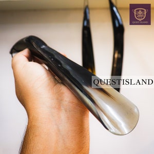 Long Handle Shoehorn: Handmade Ox Horn - Smooth, Durable Design image 4