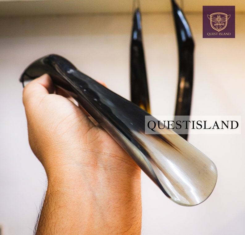Long Handle Shoehorn: Handmade Ox Horn - Smooth, Durable Design image 4
