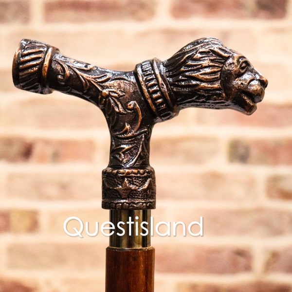 Lion Head Cane Etsy