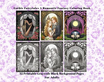 Gothic Fairytales A Darkly Romantic Fantasy Coloring Book for Adults Instant Download