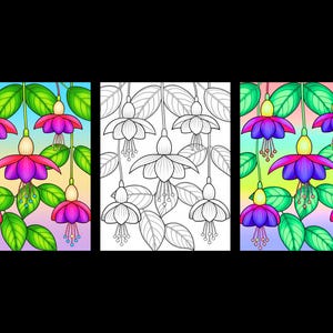 Floral Coloring Pages Bundle – 120 Unique Flower Designs (A4 PDF) image 9