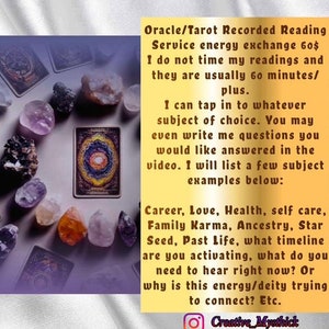 Recorded Oracle/ Tarot Reading