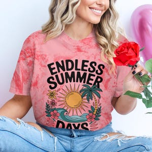 Endless Summer Days T-Shirt, Retro Vacation Shirt, Beach Lover Tee, Palm Tree Shirt, Summer Vibes T Shirt, Sun T Shirt, Gift for Summer