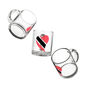 Trinidad Benutzerdefinierte Glasbecher, 10 Unzen, anpassbar, | Perfekt für Kaffee, Tee, Geschenke, Souvenirs, Caribbean Pride